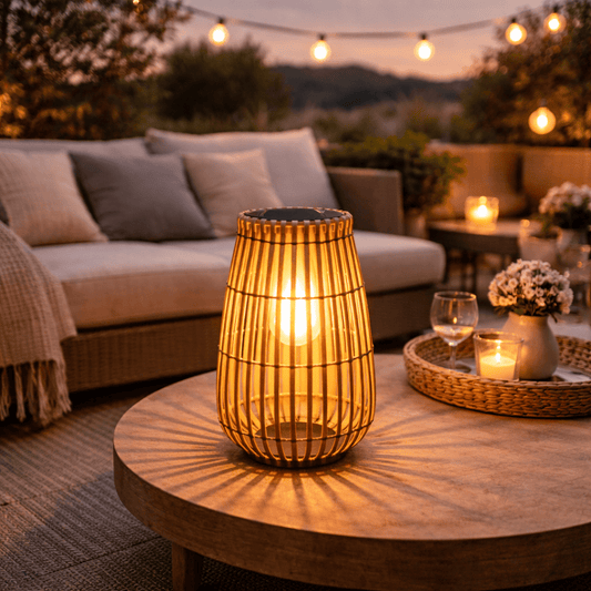 Woven Solar Outdoor Lantern - Urban Jiko
